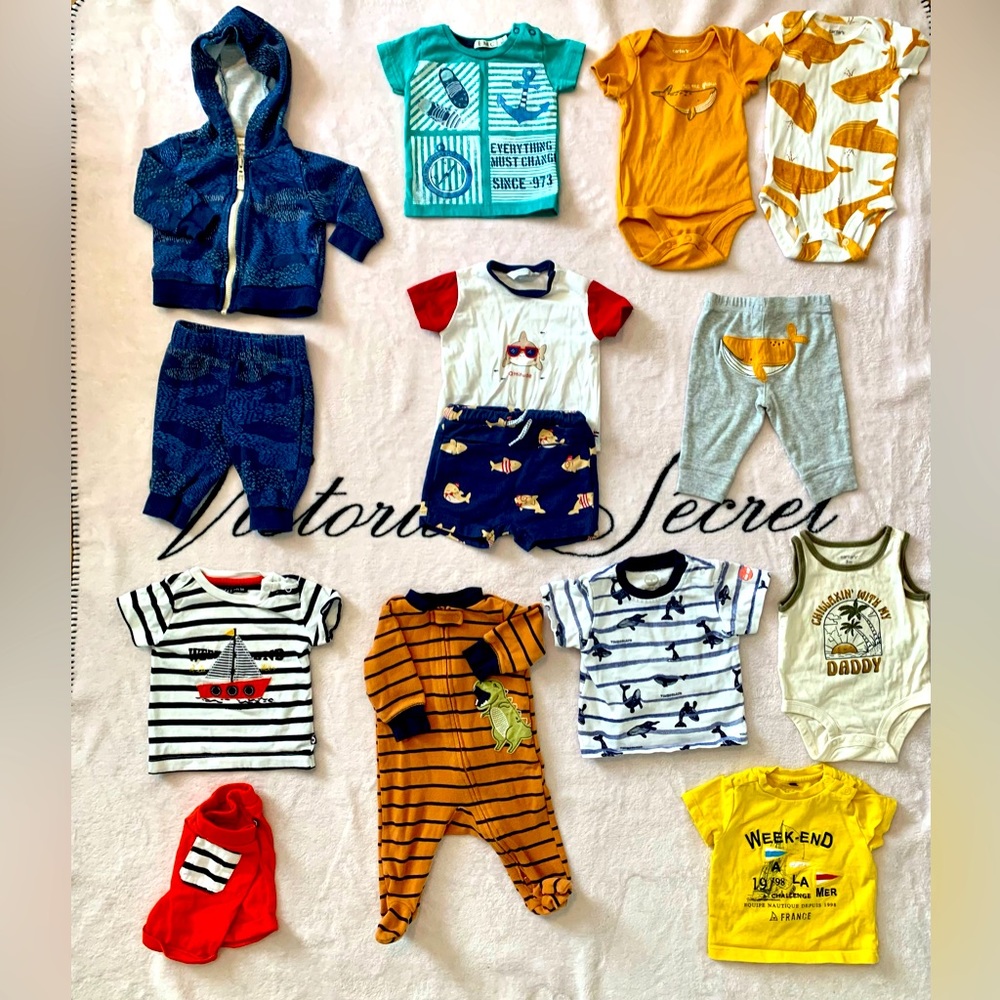 Baby boy 3M (3 month) 14 piece designer bundle